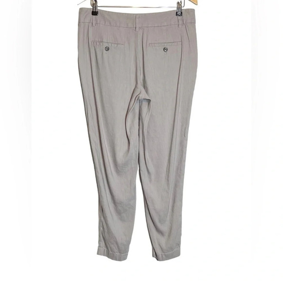 Ann Taylor | Ankle Trouser Pants Linen Blend Hook & Bar Straight Leg - Picture 3 of 9